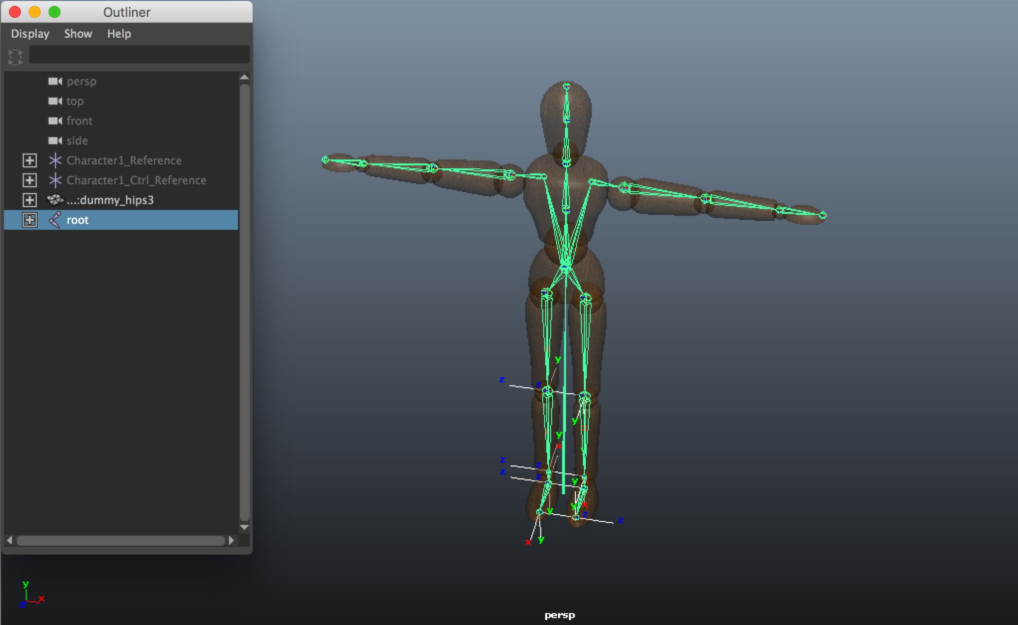 Maya Rigging for Road Remption